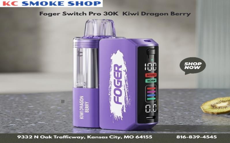FOGER SWITCH PRO KIWI DRAGON BERRY  available at kc smoke shop 