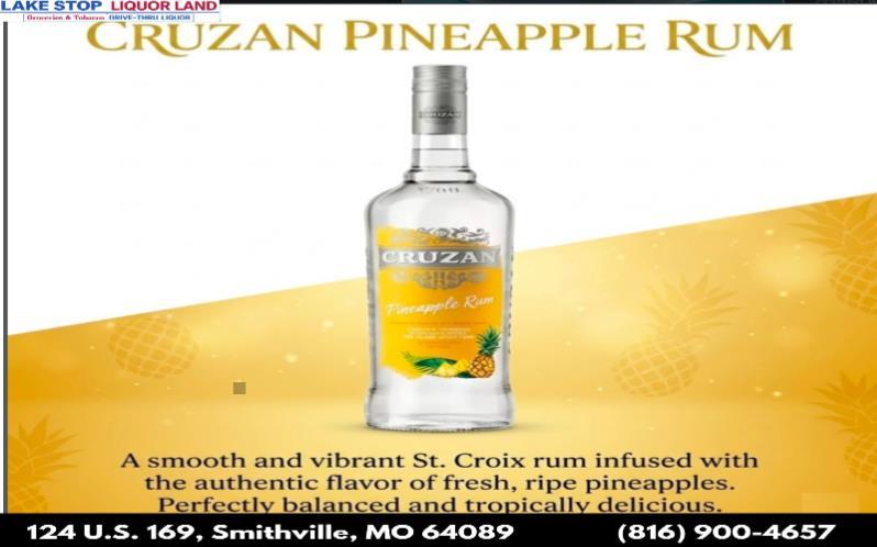 CRUZAN PINEAPPLE RUM