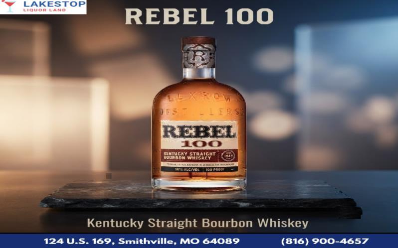 REBEL 100 BOURBON WHISKEY